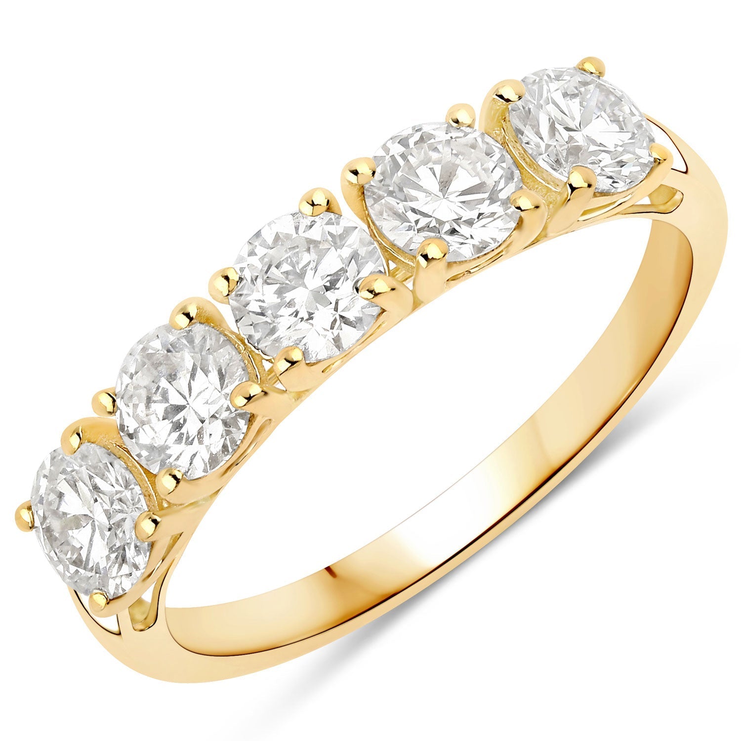 1.50 Carat Genuine Lab Grown Diamond 14K Yellow Gold Ring Bids.com