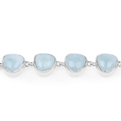 25.90 Carat Genuine Aquamarine .925 Sterling Silver Bracelet Bids.com