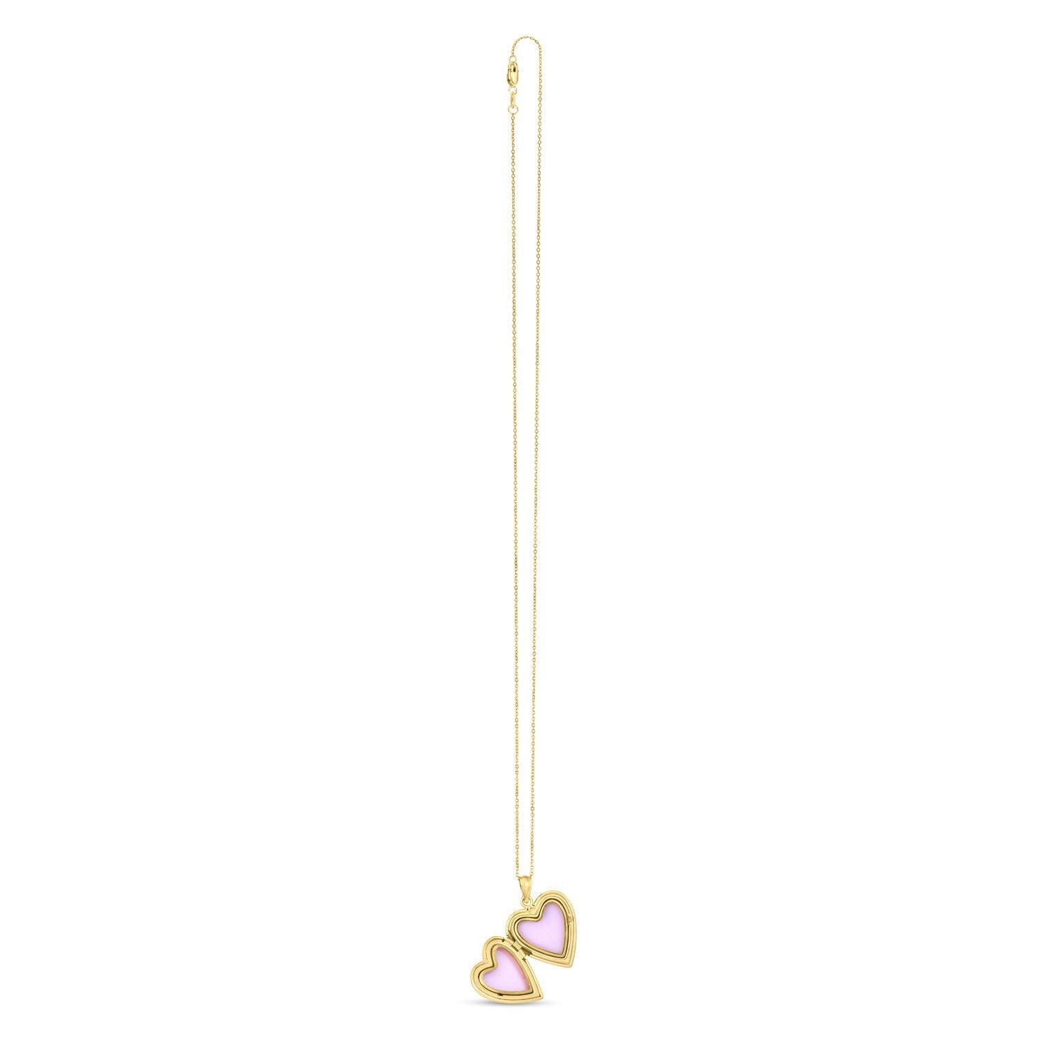 14k Yellow Gold Diamond Heart Locket Necklace Bids.com