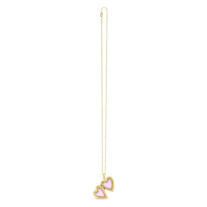 14k Yellow Gold Diamond Heart Locket Necklace Bids.com