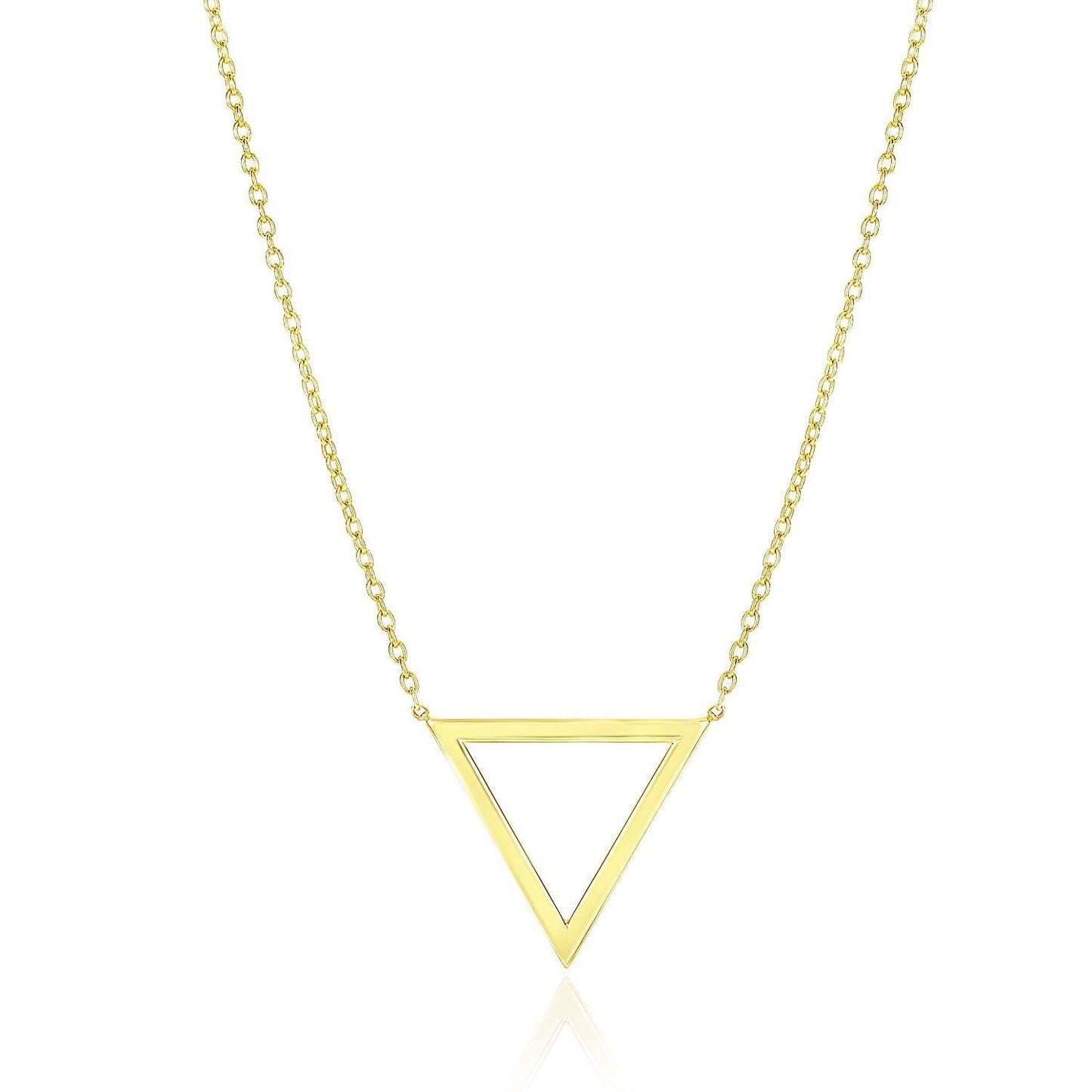 14k Yellow Gold Delta Symbol Chain Necklace Bids.com