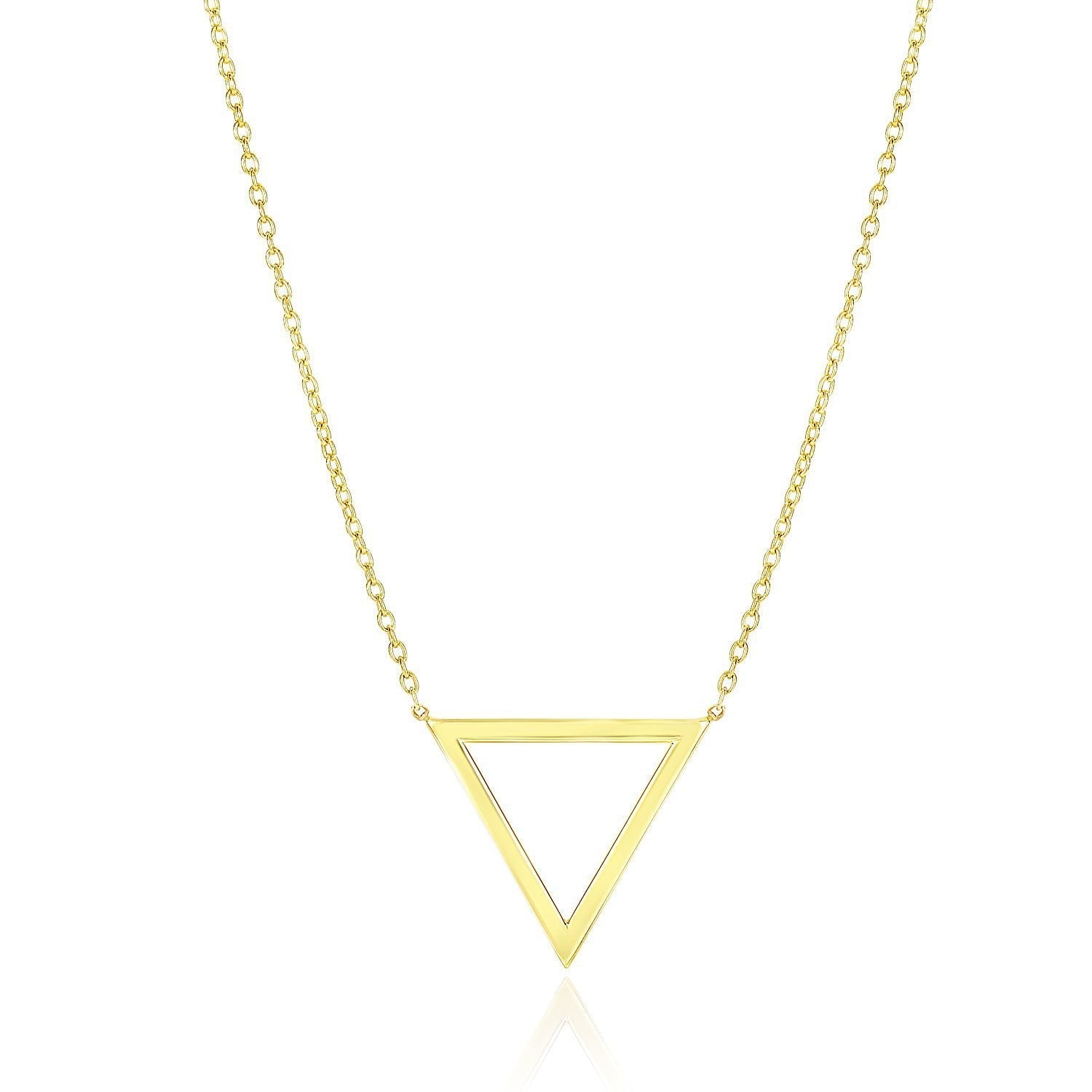 14k Yellow Gold Delta Symbol Chain Necklace Bids.com