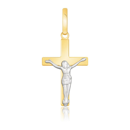 14k Two Tone Gold Crucifix Motif Pendant Bids.com