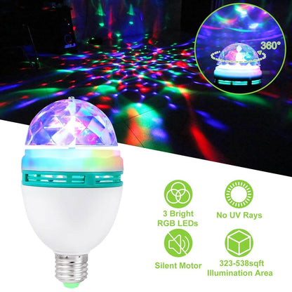 E27 3W Rotating RGB LED Light Bulb DailySale