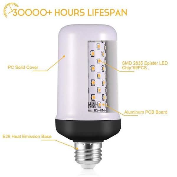 E27 LED Flame Effect Light Bulb DailySale