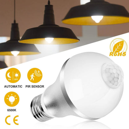 E27 Motion Sensor Light Bulb 1000LM 6500K Dust to Dawn Automatic DailySale