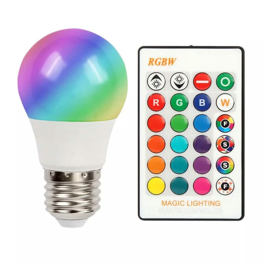 E27 RGB LED Light Bulb 16 Color Changing Magic RGBW Colorful Remote Control Lamp DailySale