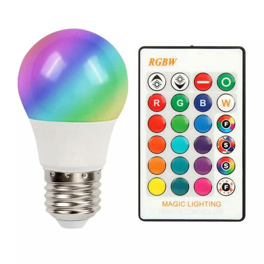 E27 RGB LED Light Bulb 16 Color Changing Magic RGBW Colorful Remote Control Lamp DailySale
