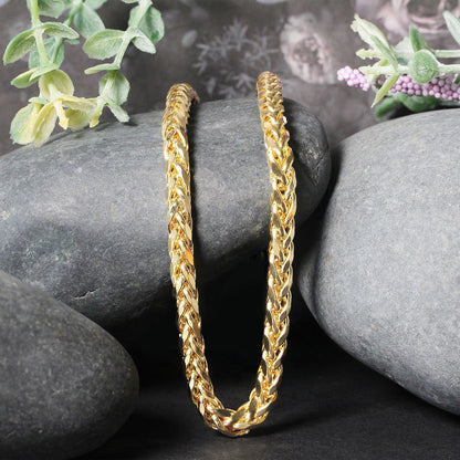5.2mm 14k Yellow Gold Diamond Cut Round Franco Chain Bids.com