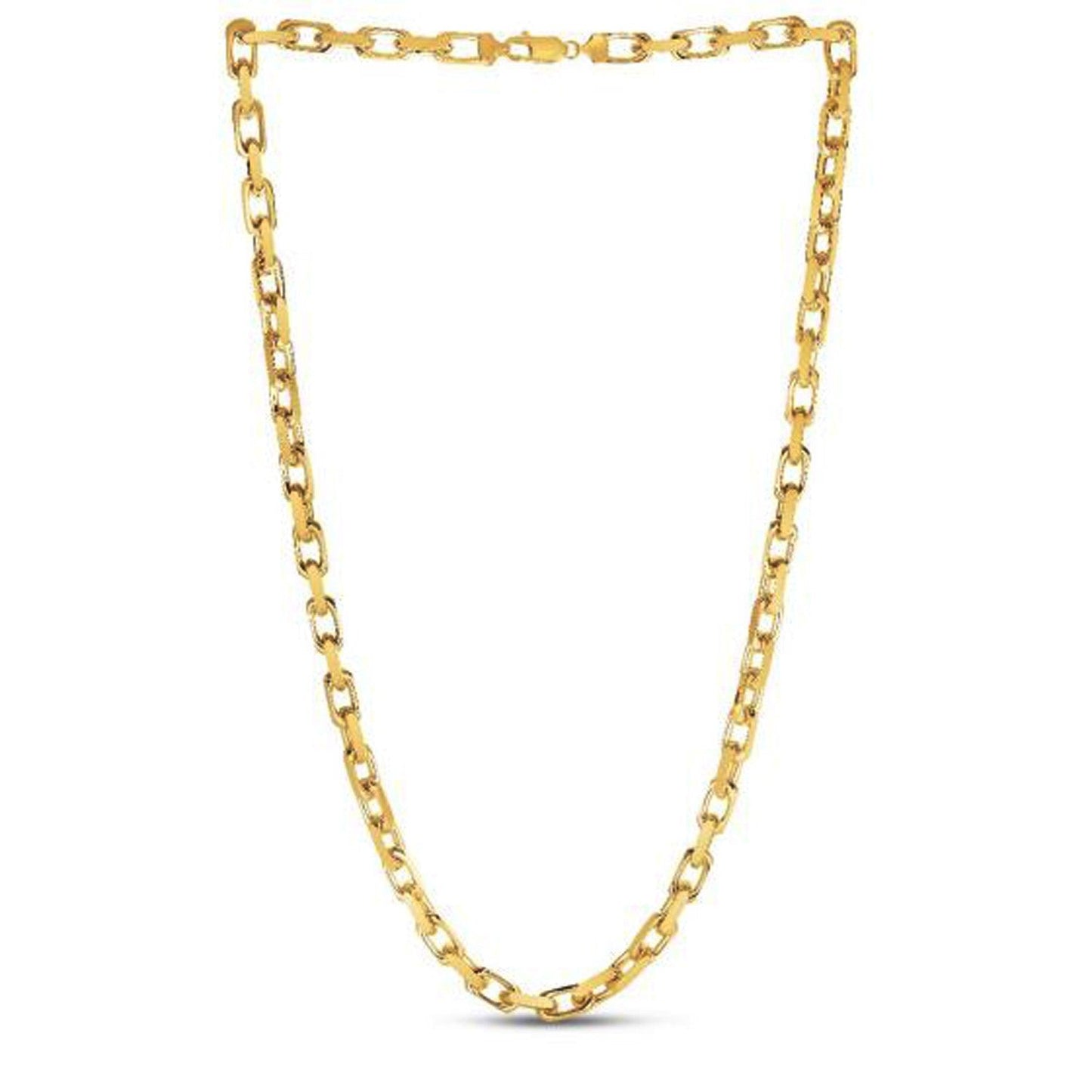 14k Yellow Gold French Cable Link Chain (6.10 mm) Bids.com