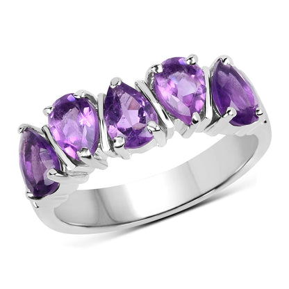 1.85 Carat Genuine Amethyst .925 Sterling Silver Ring Bids.com
