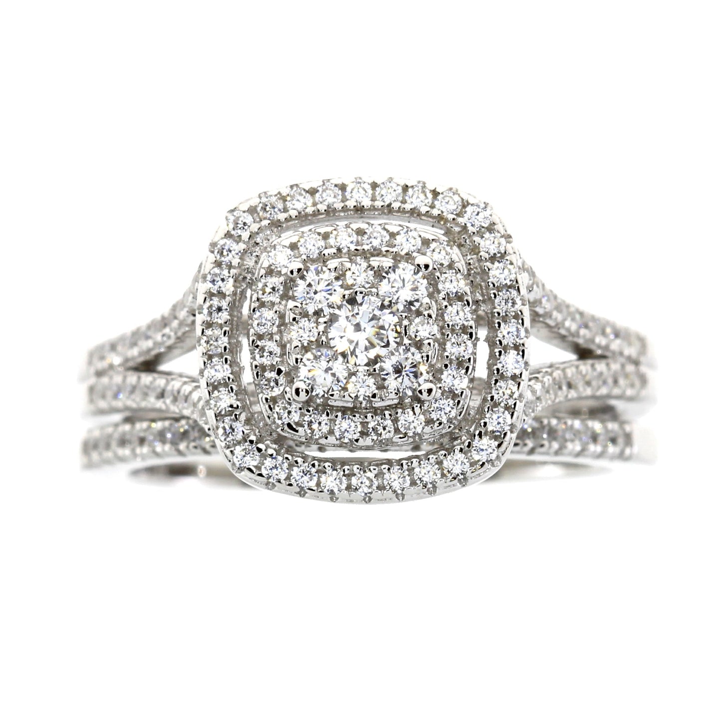 Genuine Cubic Zirconium CZ SS Bridal Sterling Silver Bids.com