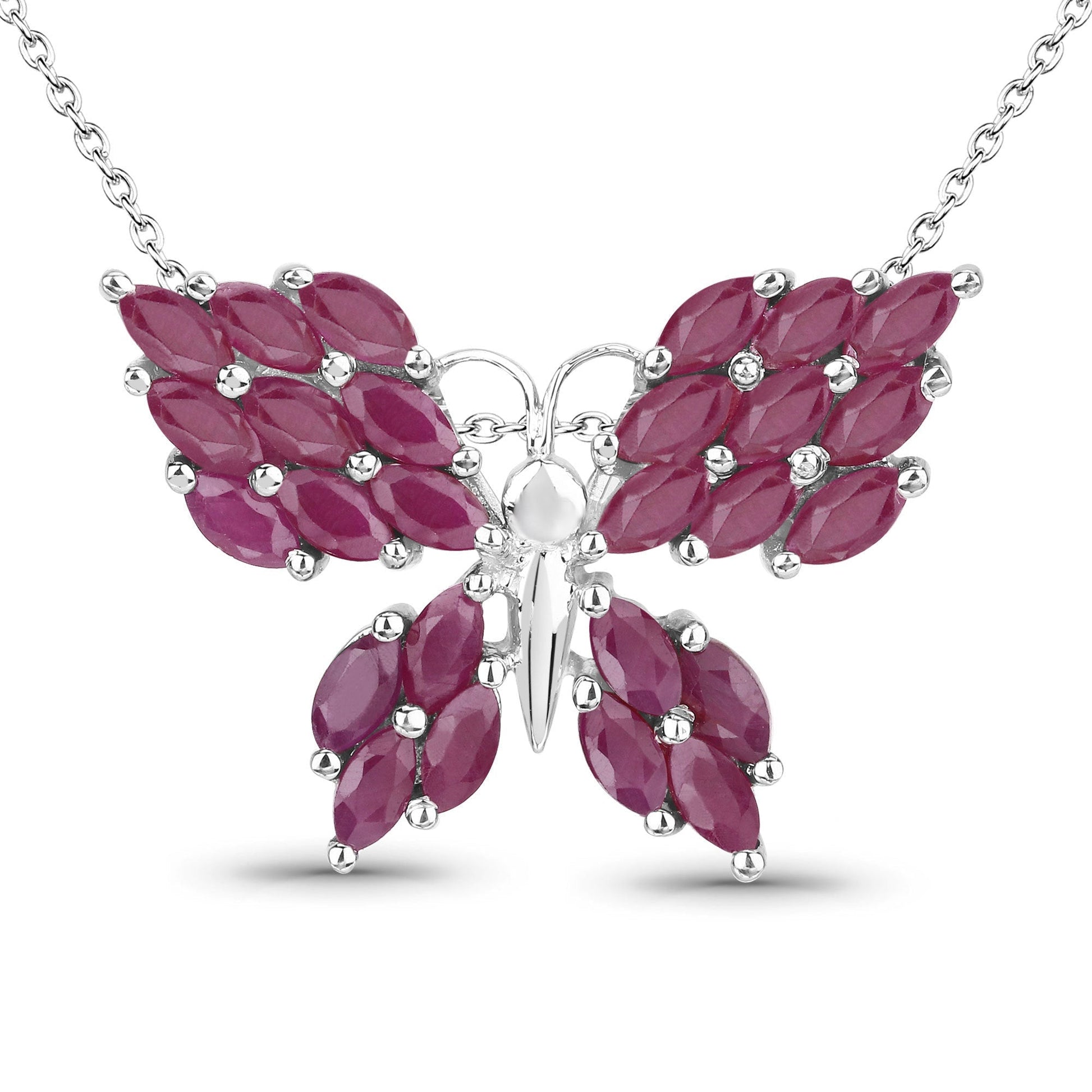 3.12 Carat Genuine Ruby .925 Sterling Silver Pendant Bids.com