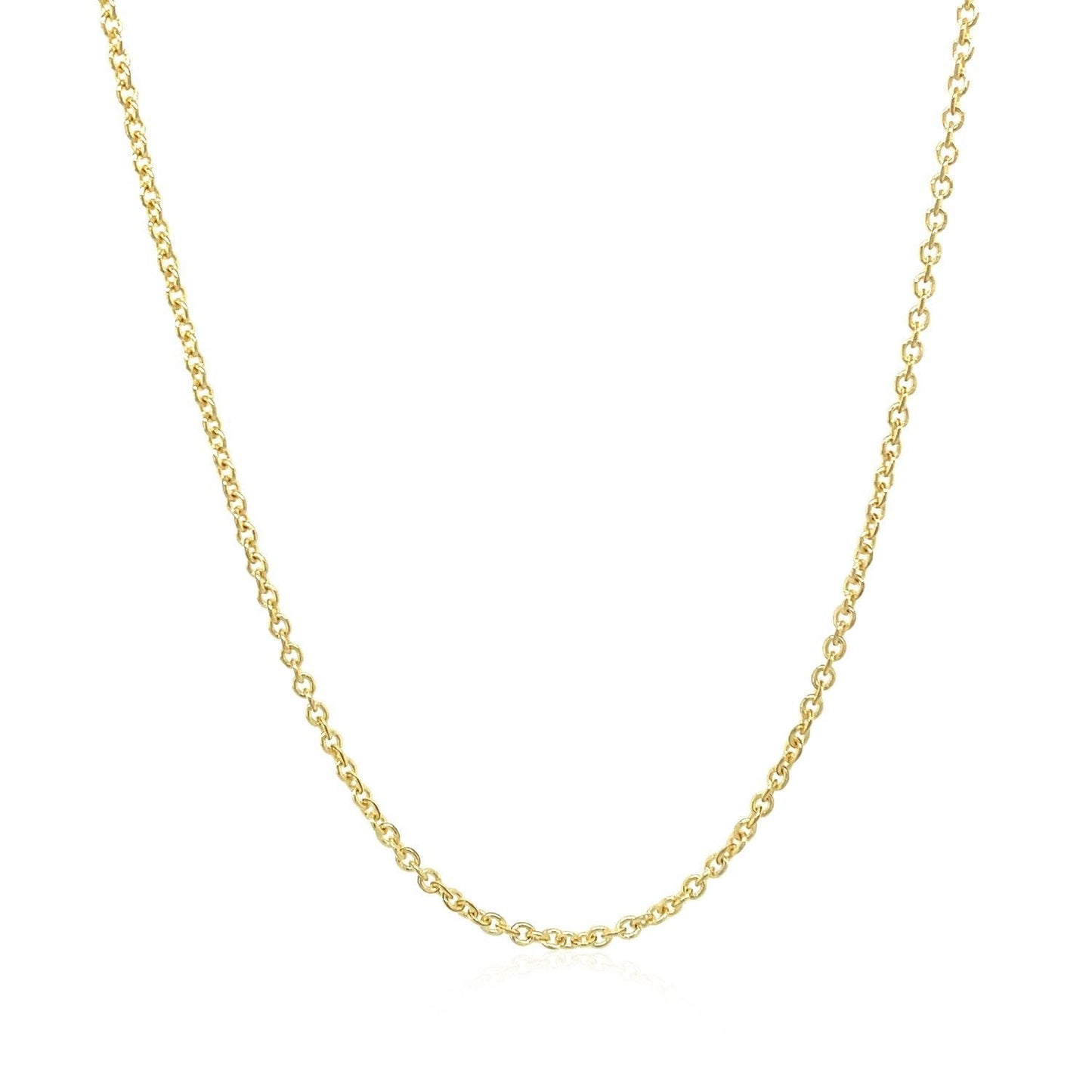 14k Yellow Gold Forsantina Lite Cable Link Chain 1.5mm Bids.com