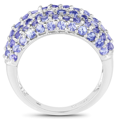 2.47 Carat Genuine Tanzanite .925 Sterling Silver Ring Bids.com