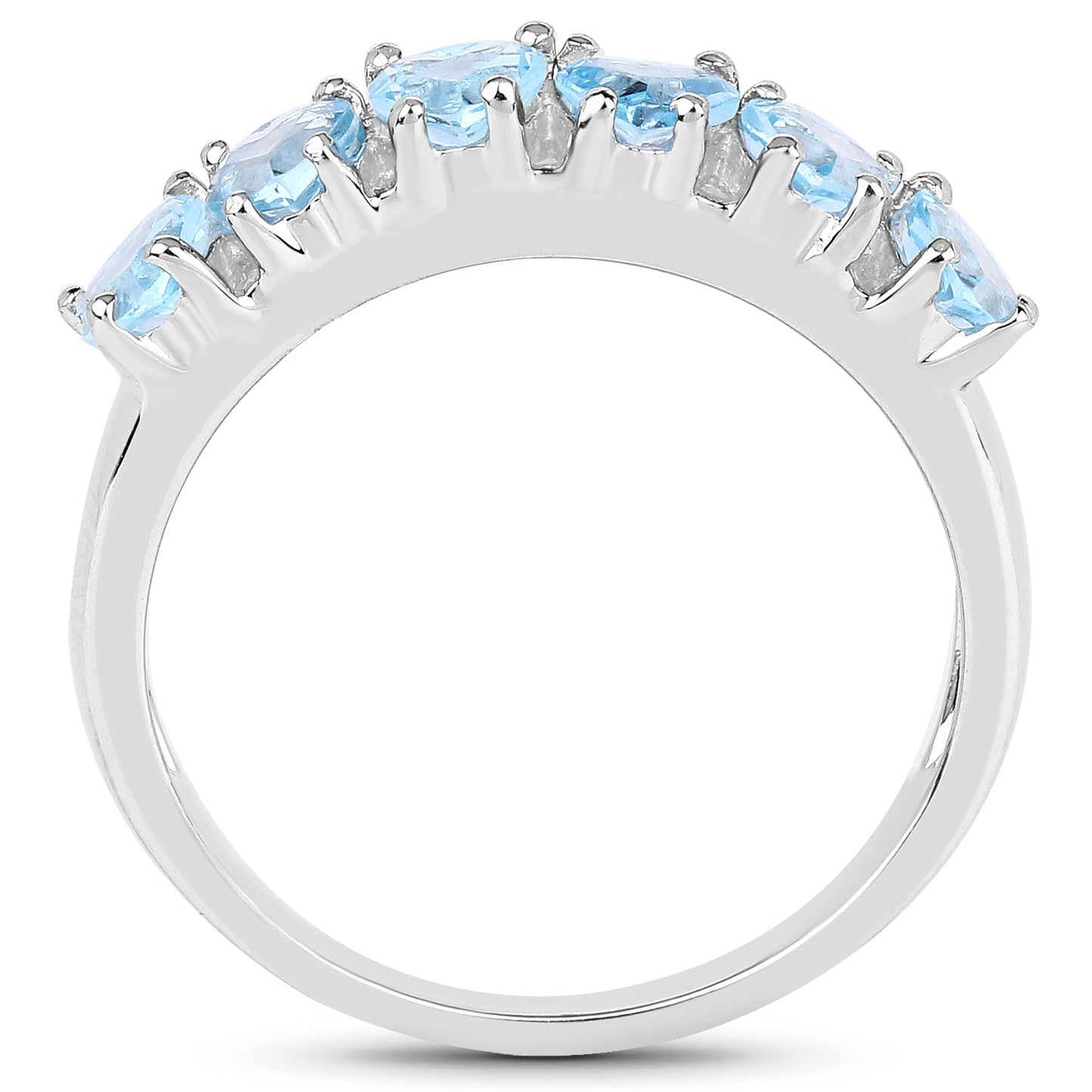 1.68 Carat Genuine Swiss Blue Topaz .925 Sterling Silver Ring Bids.com