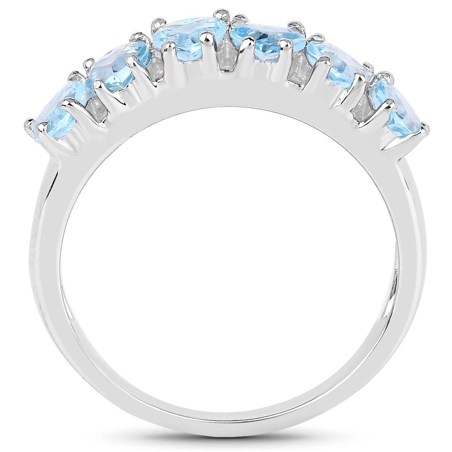 1.68 Carat Genuine Swiss Blue Topaz .925 Sterling Silver Ring Bids.com