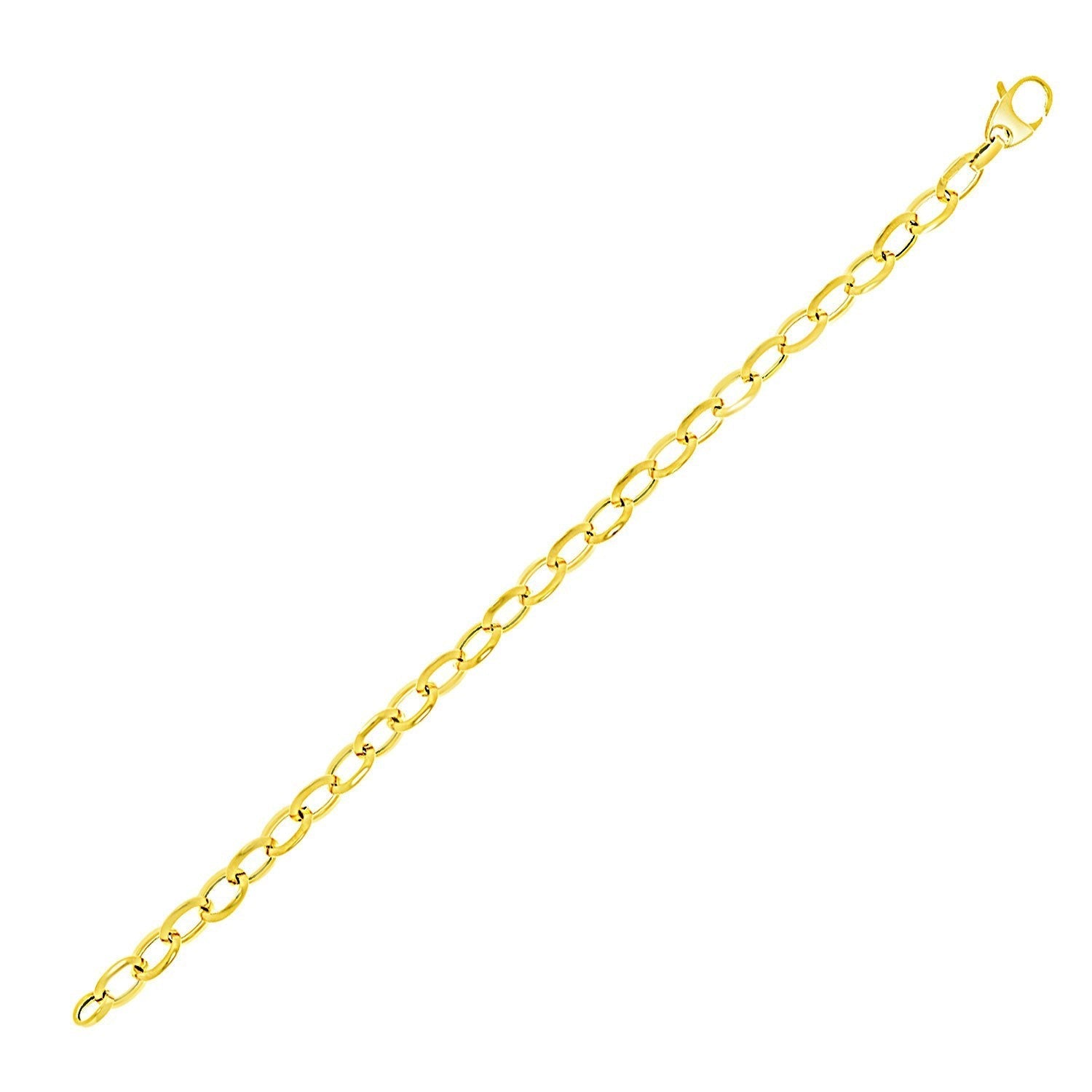 14k Yellow Gold Cable Chain Style Bracelet Bids.com