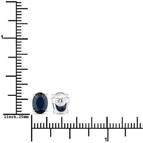 1.90 Carat Genuine Blue Sapphire 10K White Gold Earrings Bids.com