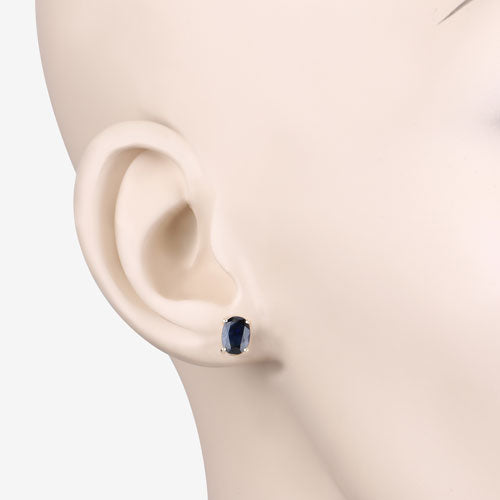 1.90 Carat Genuine Blue Sapphire 10K Yellow Gold Earrings Bids.com