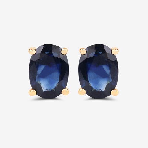 1.90 Carat Genuine Blue Sapphire 10K Yellow Gold Earrings Bids.com