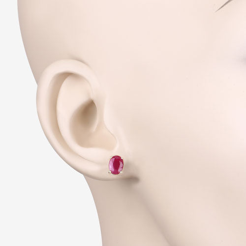 1.70 Carat Genuine Ruby 10K Yellow Gold Earrings Bids.com