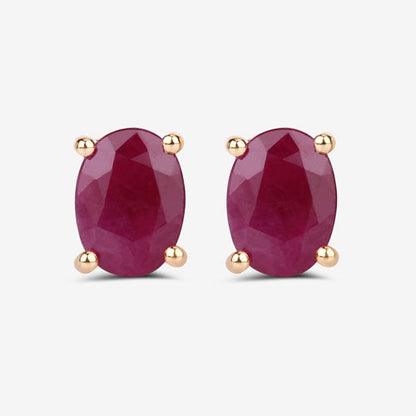 1.70 Carat Genuine Ruby 10K Yellow Gold Earrings Bids.com