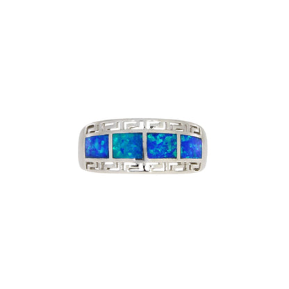 Genuine Created Opal Ring Sterling Silver Bids.com