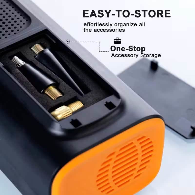 Portable Tire Inflator Air Compressor – 150 PSI Digital Air Pump with Light for Car, Bike & Motorcycle DailySale