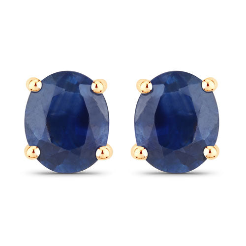 0.68 Carat Genuine Blue Sapphire 14K Yellow Gold Earrings Bids.com