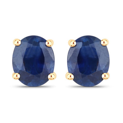 0.68 Carat Genuine Blue Sapphire 14K Yellow Gold Earrings Bids.com