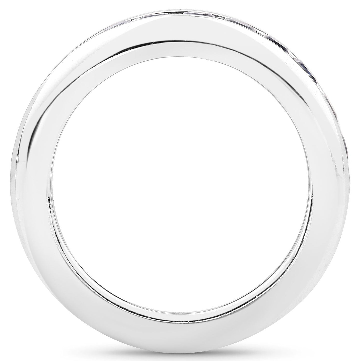 3.12 Carat Genuine Blue Sapphire .925 Sterling Silver Ring Bids.com