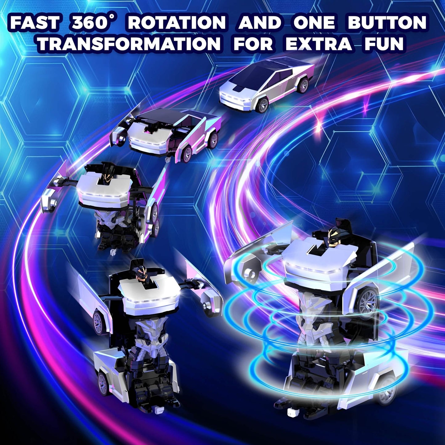 2.4GHz Remote Control Off-Road Car – Robot Transforming, LED Lights DailySale