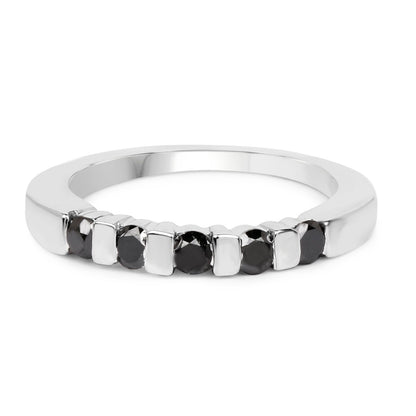0.50 Carat Genuine Black Diamond .925 Sterling Silver Ring Bids.com