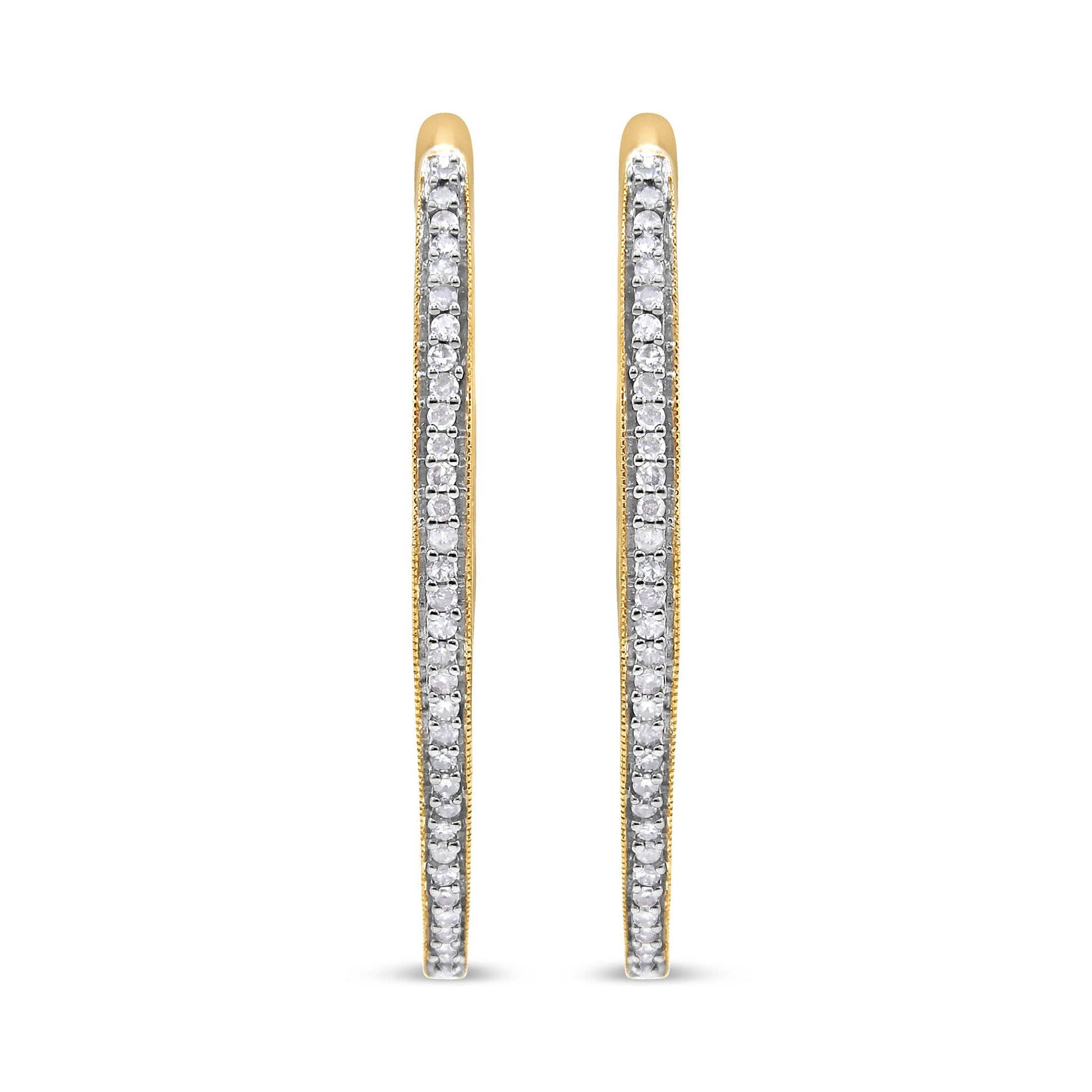 10k Yellow Gold Round Cut Diamond Earrings (1 cttw, I-J Color, I2-I3 Clarity) Bids.com