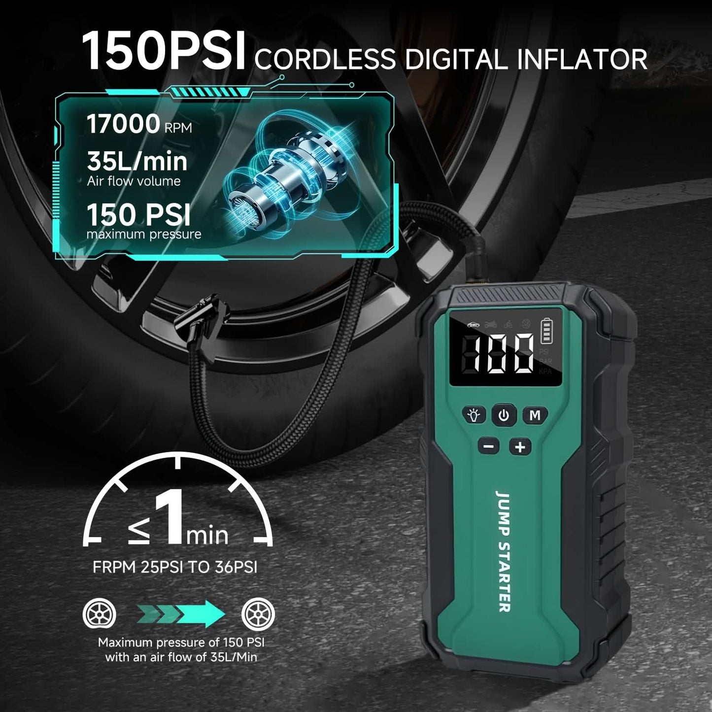 7-in-1 Emergency Car Power Supply Starter & Air Pump DailySale