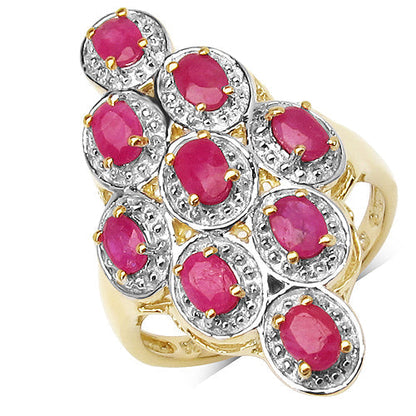 1.98 Carat Genuine Ruby .925 Sterling Silver Ring Bids.com