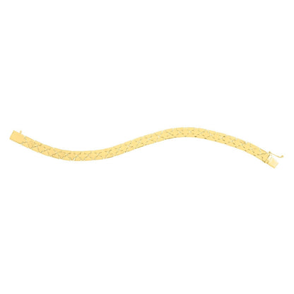 14k Yellow Gold 7 inch Clover Bracelet (6.50 mm) Bids.com