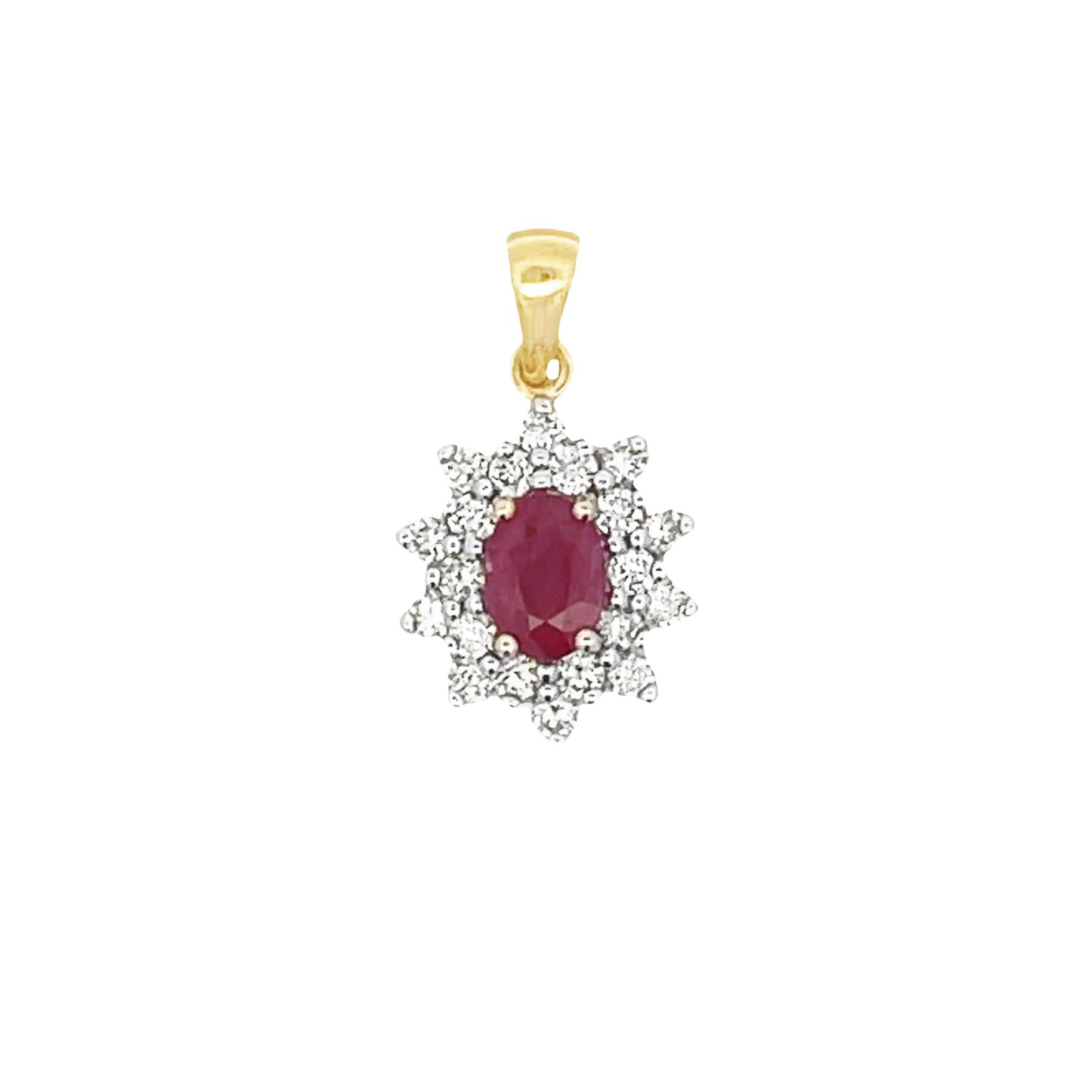 1.65ct Ruby Diamond Fashion Pendants 14KT Yellow Gold Bids.com