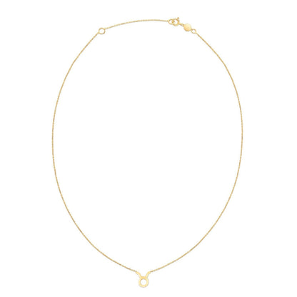 14K Yellow Gold Taurus Necklace Bids.com