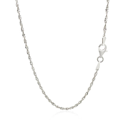 Sterling Silver 2.0mm Singapore Style Chain Bids.com