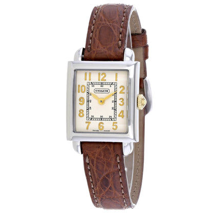 Coach Women's Brown Leather Silver Quartz Bids.com