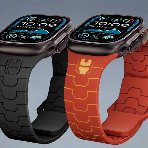 Iron Man Inspired Silicone Watch Strap for Apple Watch