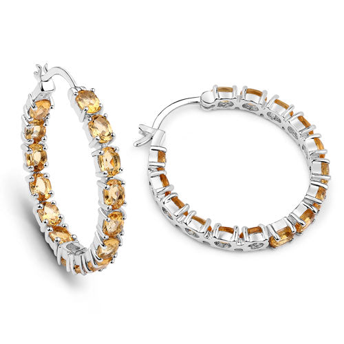 4.80 Carat Genuine Citrine .925 Sterling Silver Earrings Bids.com