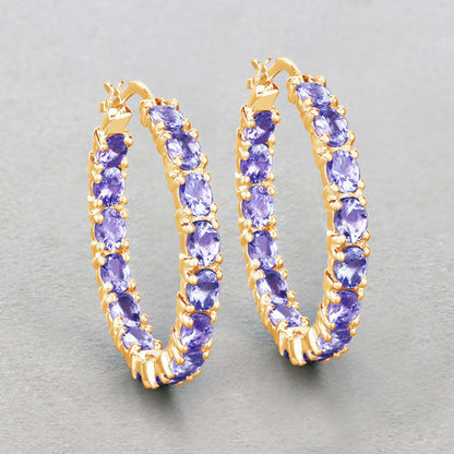 5.10 Carat Genuine Tanzanite .925 Sterling Silver Earrings Bids.com