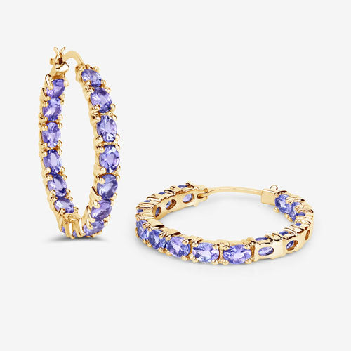 5.10 Carat Genuine Tanzanite .925 Sterling Silver Earrings Bids.com