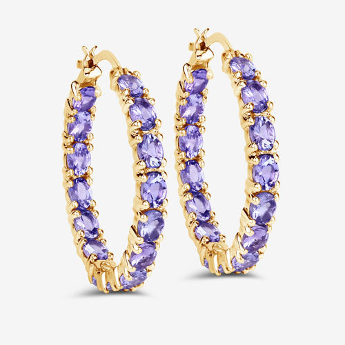 5.10 Carat Genuine Tanzanite .925 Sterling Silver Earrings Bids.com