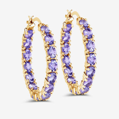 5.10 Carat Genuine Tanzanite .925 Sterling Silver Earrings Bids.com