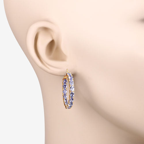 5.10 Carat Genuine Tanzanite .925 Sterling Silver Earrings Bids.com