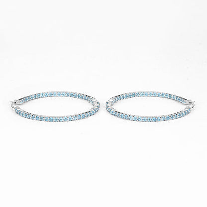 3.60 Carat Genuine Swiss Blue Topaz .925 Sterling Silver Earrings Bids.com